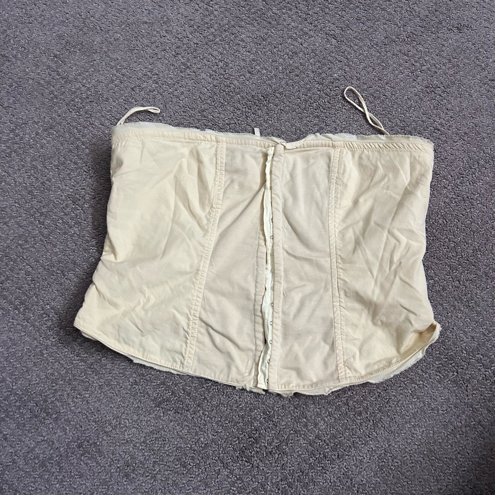 Free People Off-White Strapless Top